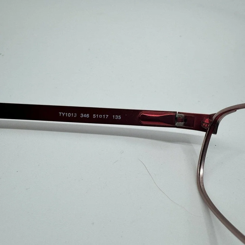 Tory Burch Eyeglasses TY1013 346 Burgundy Rectangular Metal Frame‎ 51[]17 H10072